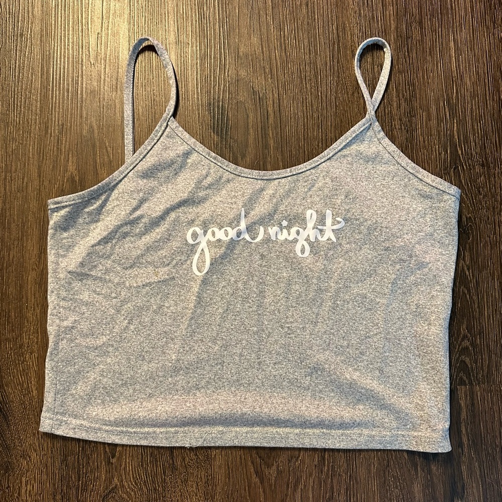Gray Spaghetti Strap Tank Top
